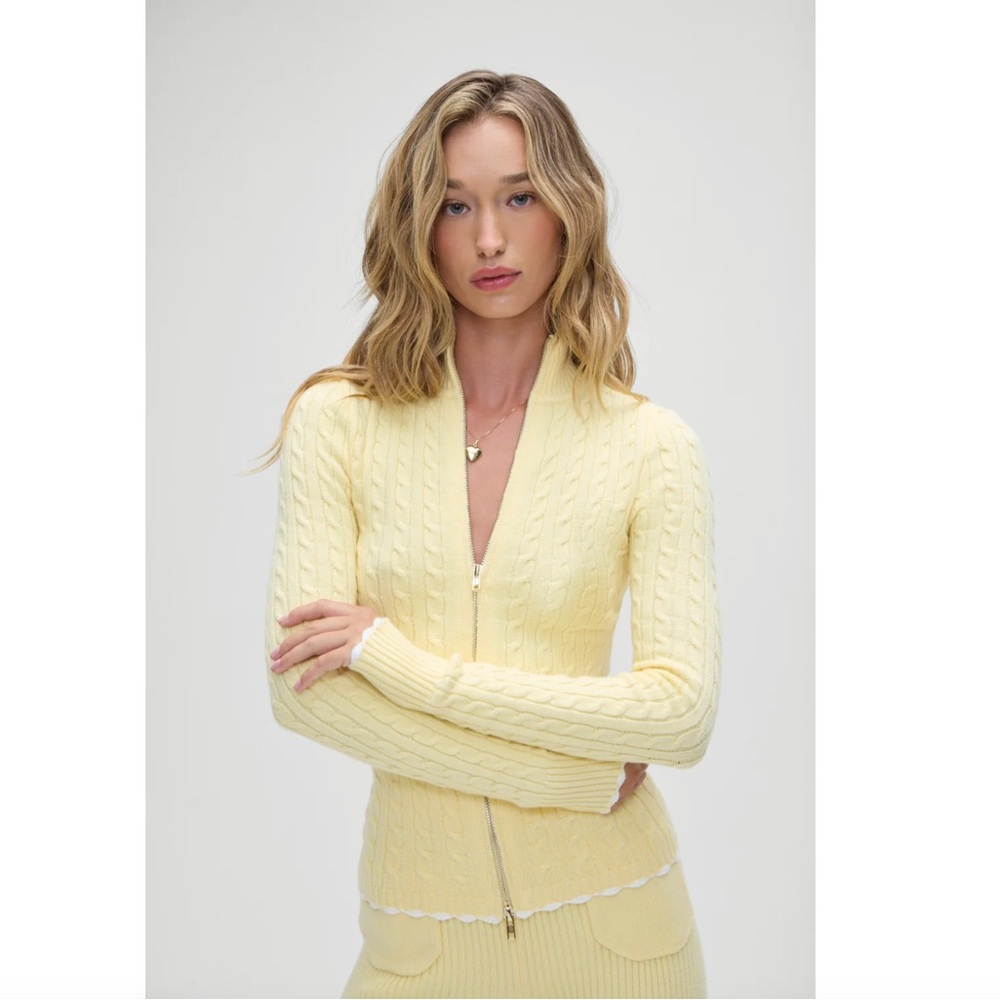 Frankie's Bikinis Cable Knit Cardigan